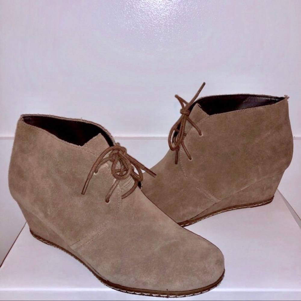 Franco Sarto Acquire Suede Ankle Wedge Booties